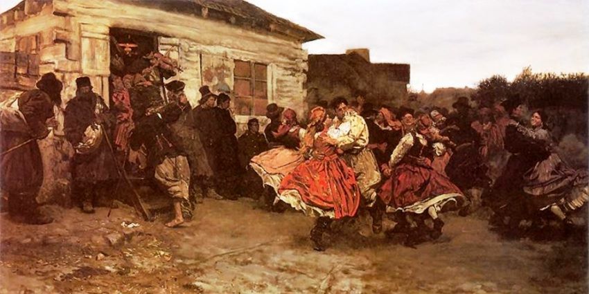 Wesele w chłopskim domu - obraz