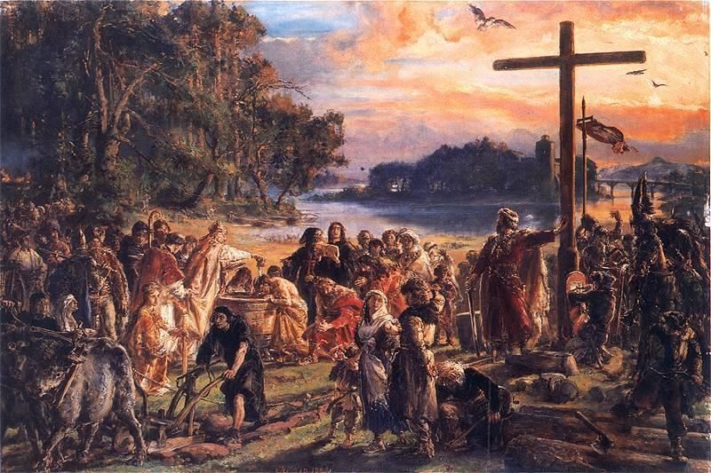 Chrzest Polski 966 roku Pańskiego - obraz Jan Matejko
